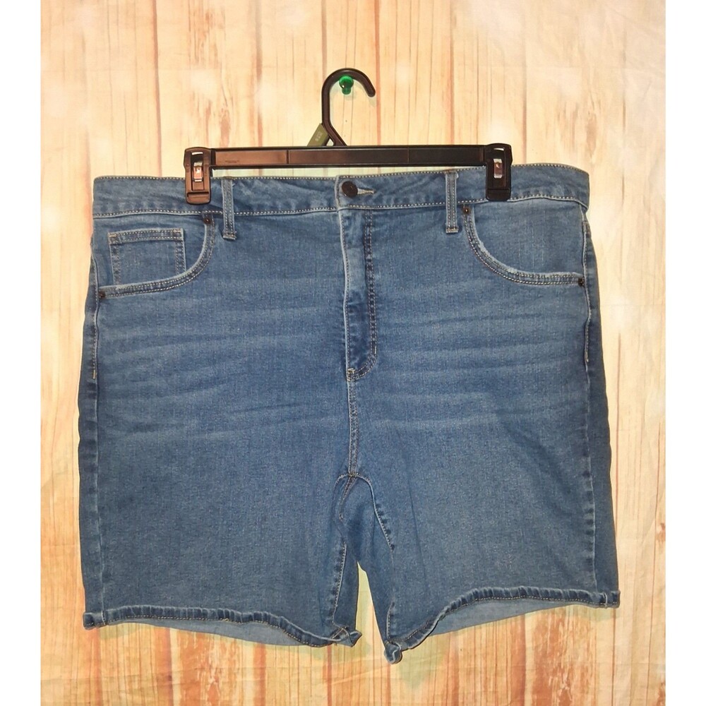 Terra And Sky Medium Denim Bermuda Shorts Sz 20W